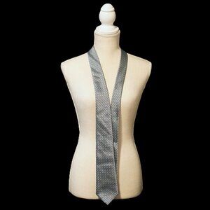 Claudio Marinetti Blue and Gray Polka Dot Silk Tie